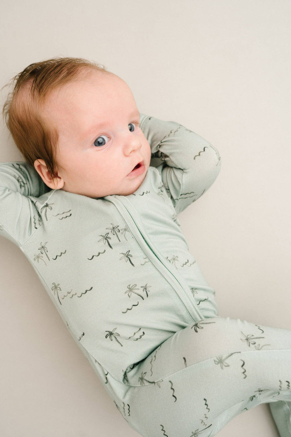 Little One Shop Bamboo Convertible Romper - Palm Breeze