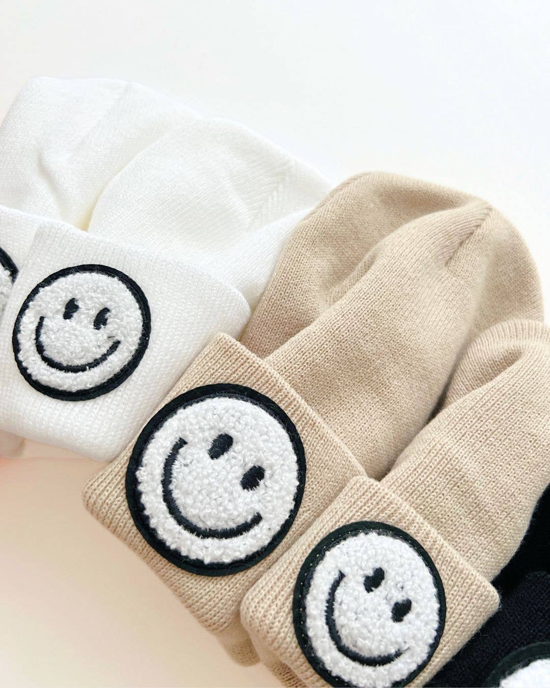 Lucky Panda Kids Smiley Beanie - Beige