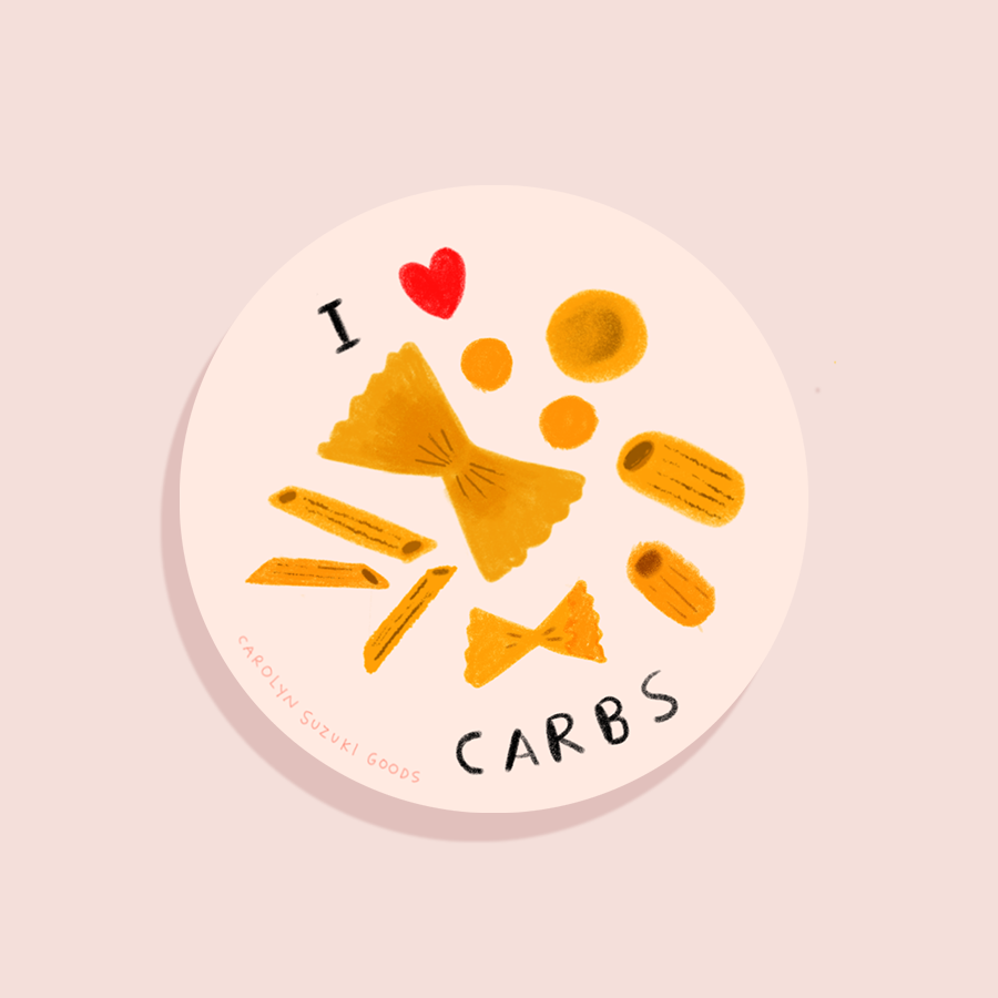 Carolyn Suzuki Sticker - I Luv Carbs
