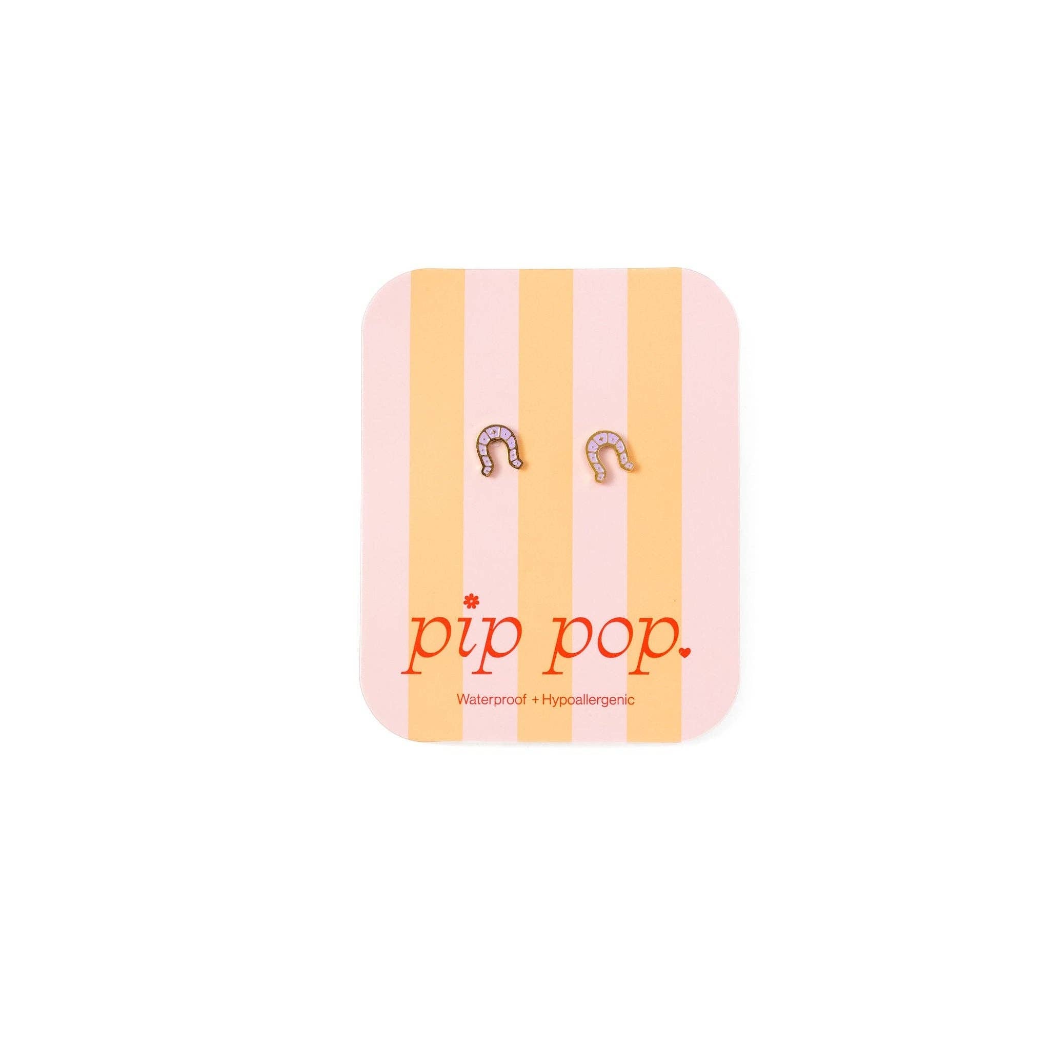 Pip Pop Post - Horseshoe Stud Earrings