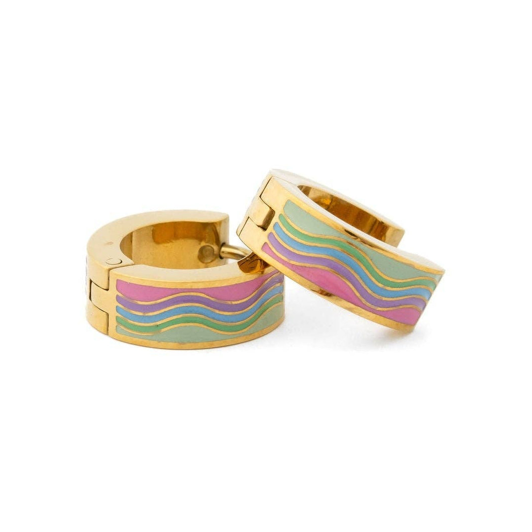 Pip Pop Post - Pastel Rainbow Hoop Earrings