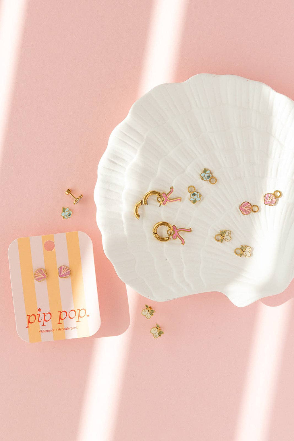 Pip Pop Post - Pink Seashell Stud Earring