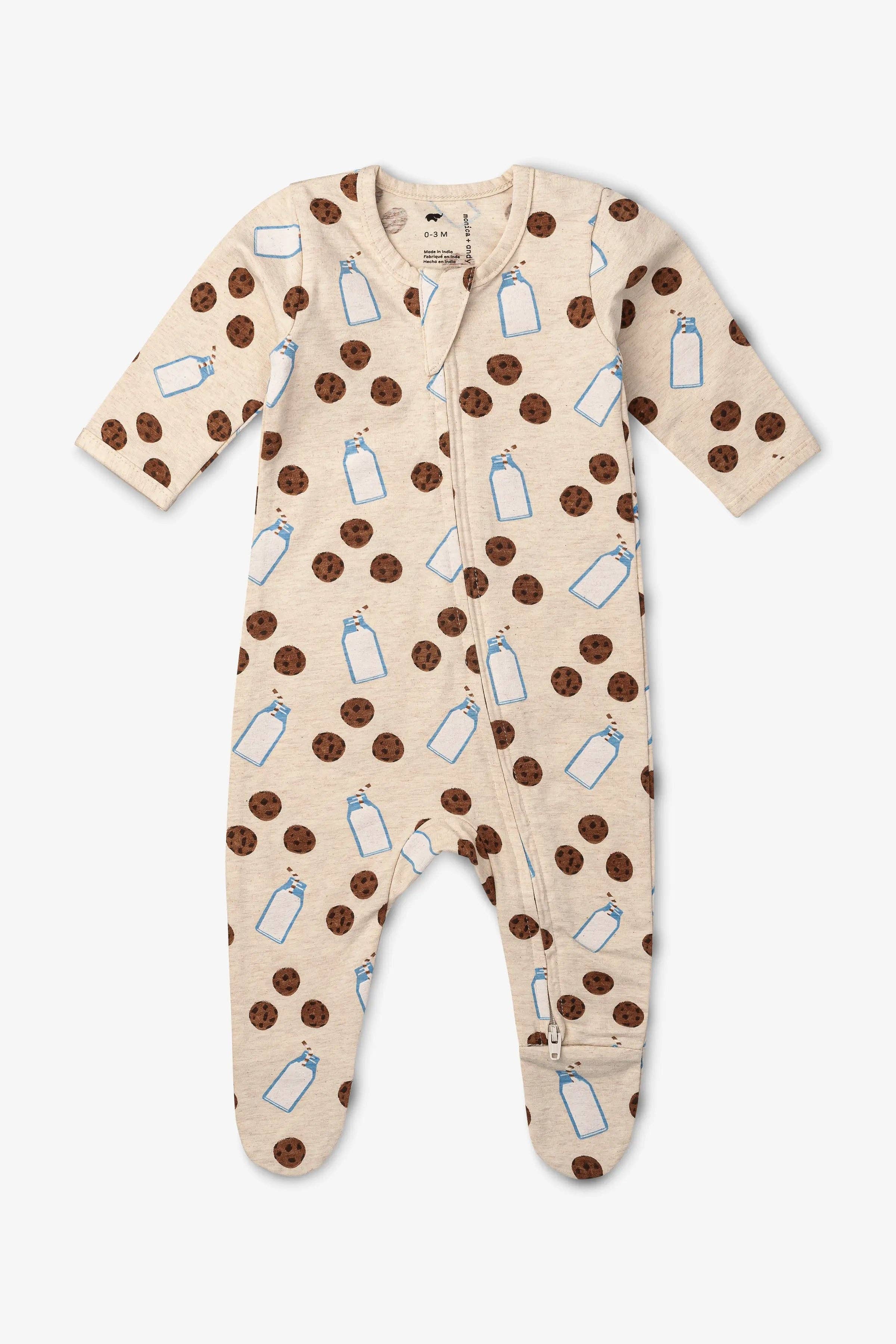 Monica + Andy Zip Romper - Cookies + Milk