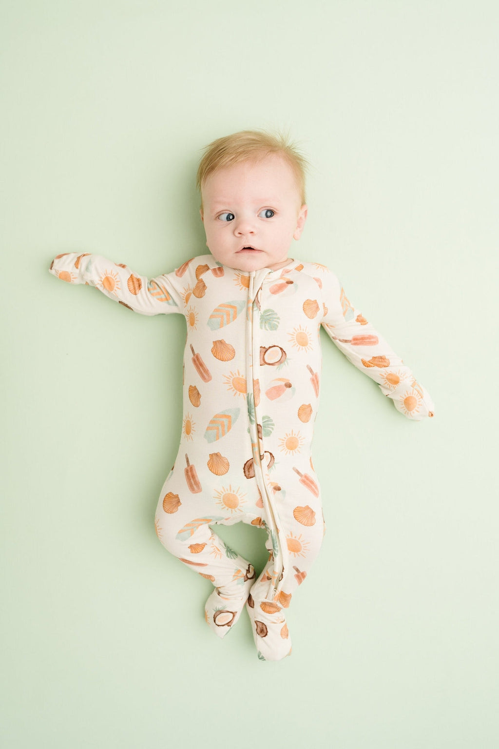 Little One Shop Bamboo Convertible Romper - Seaside Stroll