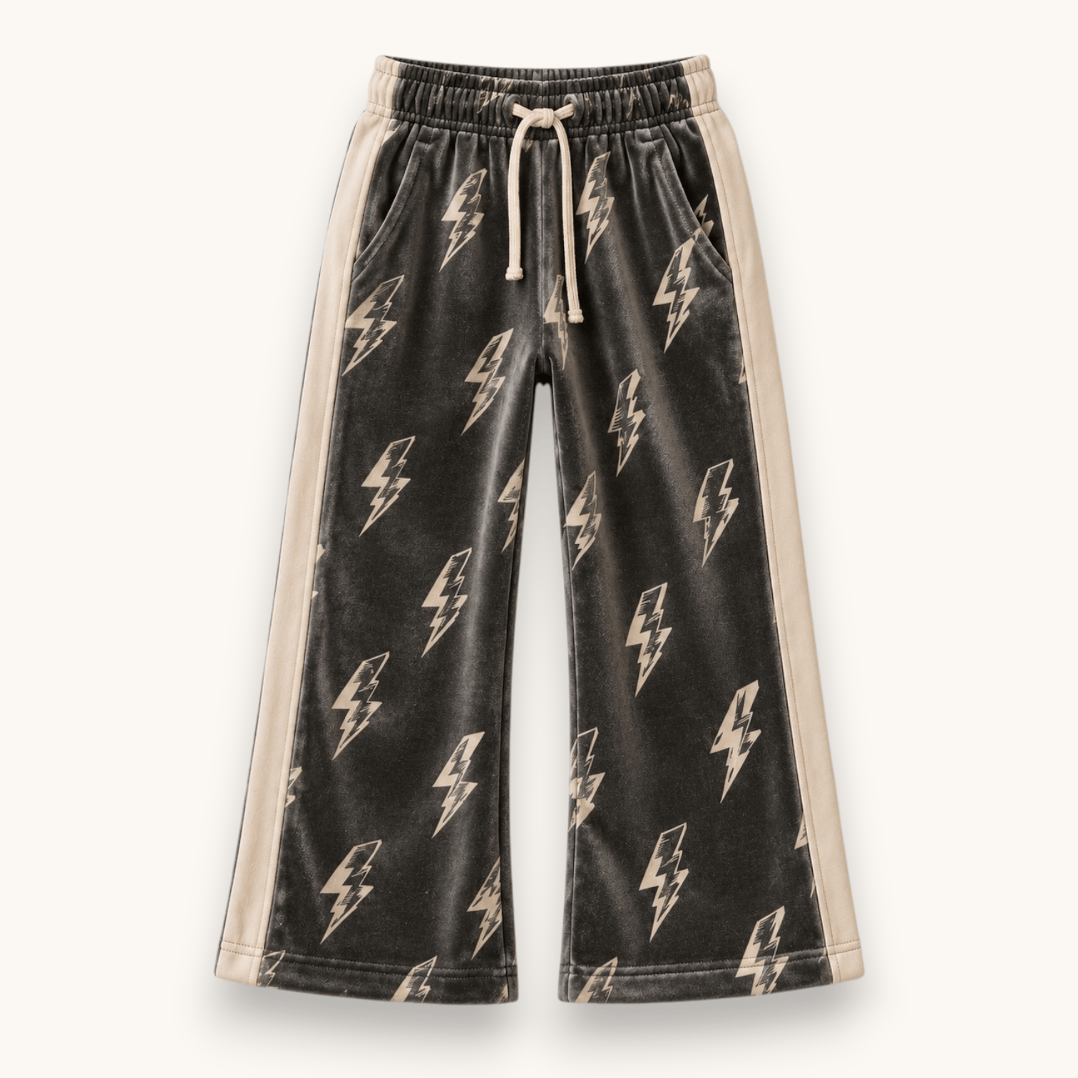 Best Day Ever Kids - Thunderbolt Velvet Retro Sweat Pant