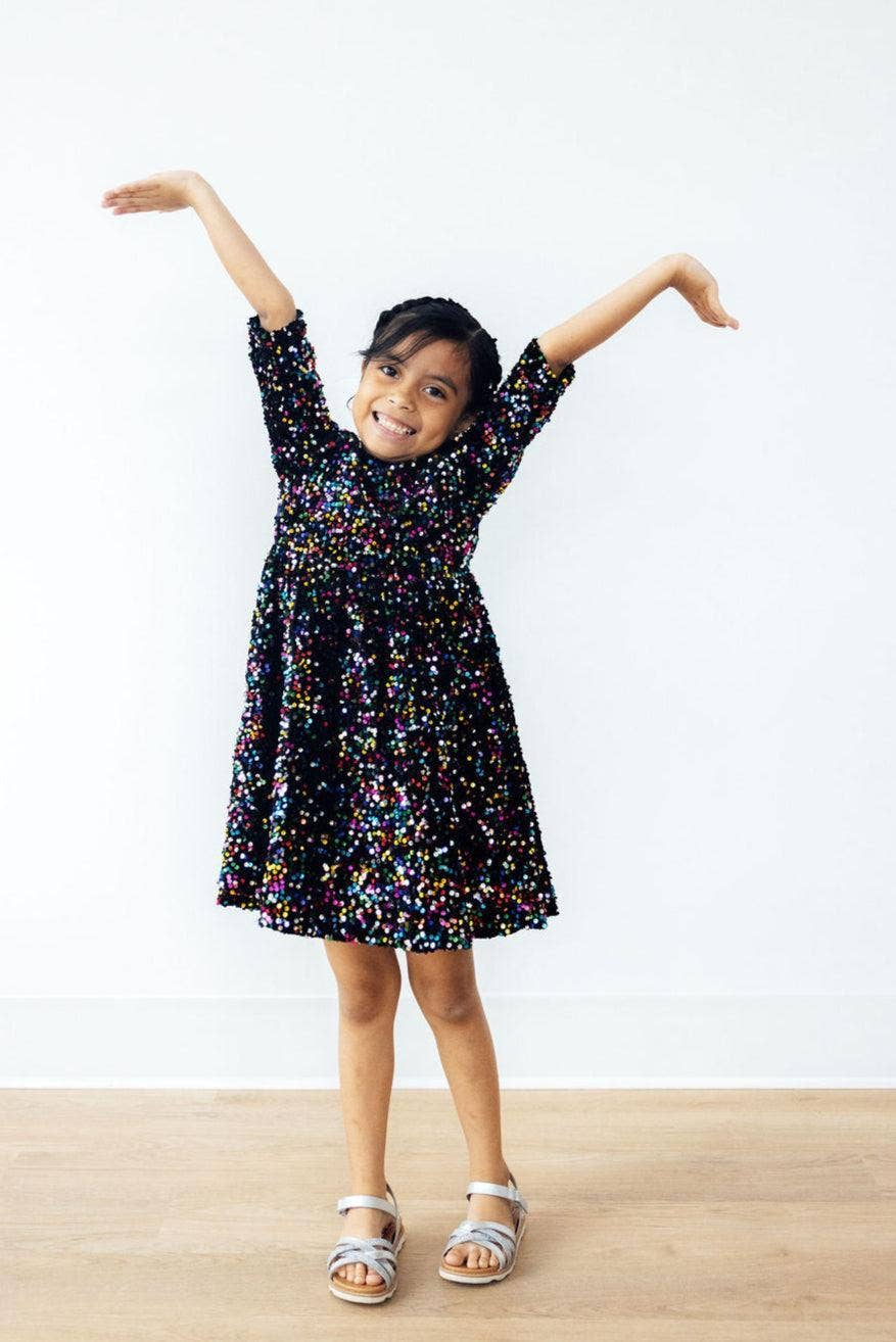 Mila & Rose - Confetti Velvet Sequin Dress