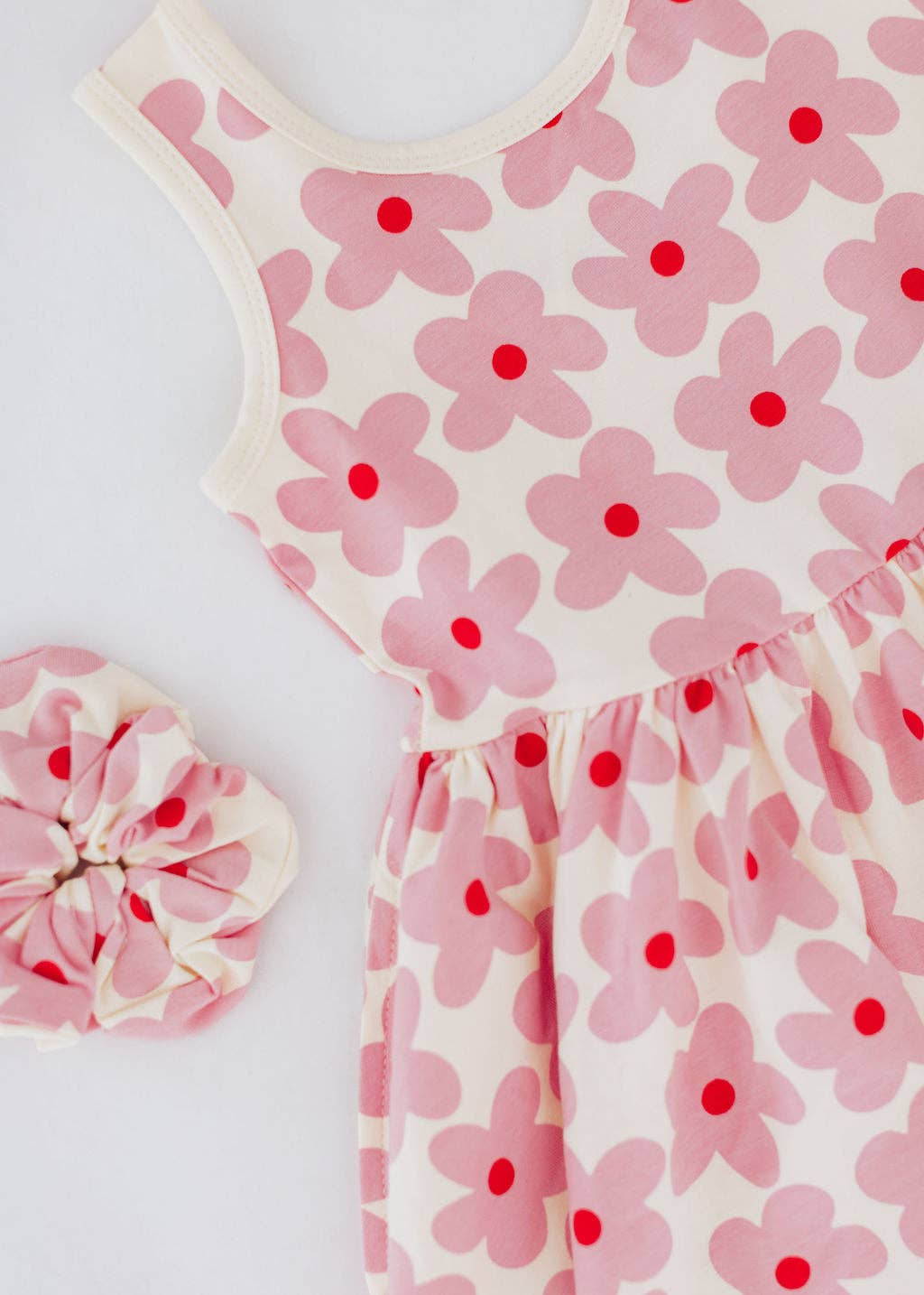 Good Apples Kids Sleeveless Twirl Dress - Pink Daisies
