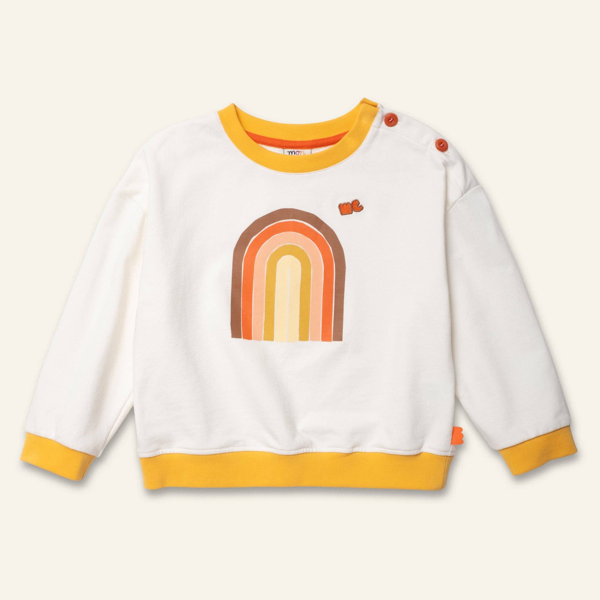 Mon Coeur - Recycled Cotton Vintage Rainbow Sweatshirt