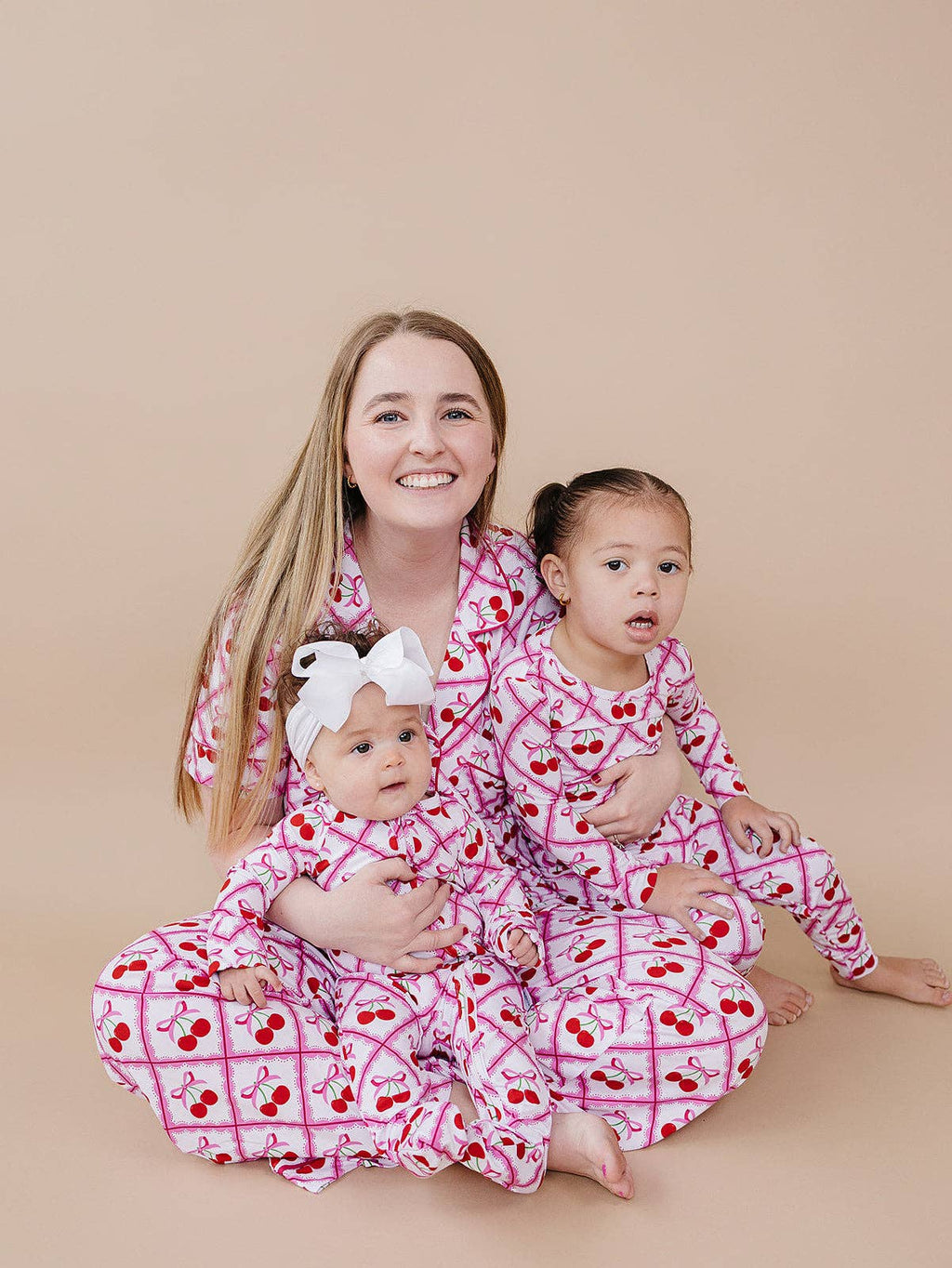 Lucky Panda Kids Bamboo PJs - Cherry Bow
