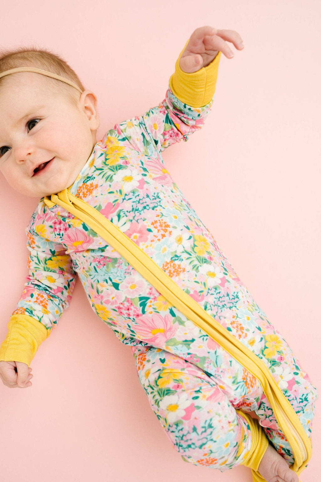 Little One Shop Bamboo Convertible Romper - Garden Glow