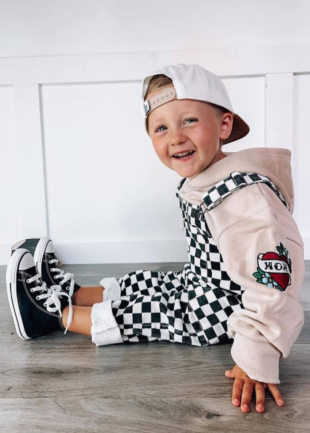 Little Trouble - Classic Checker Overalls