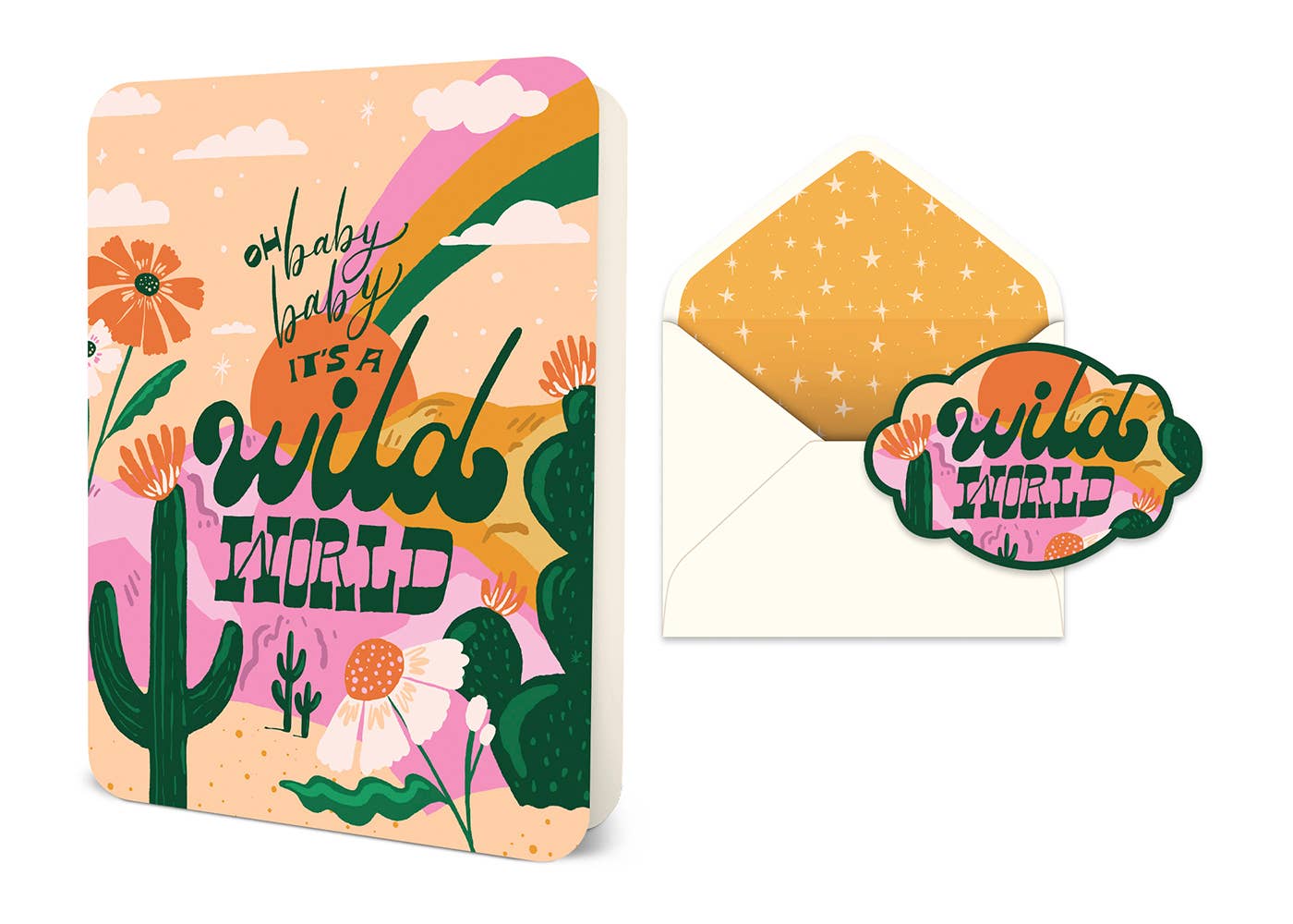 Studio Oh! - Baby, It's a Wild World Deluxe Greeting Card