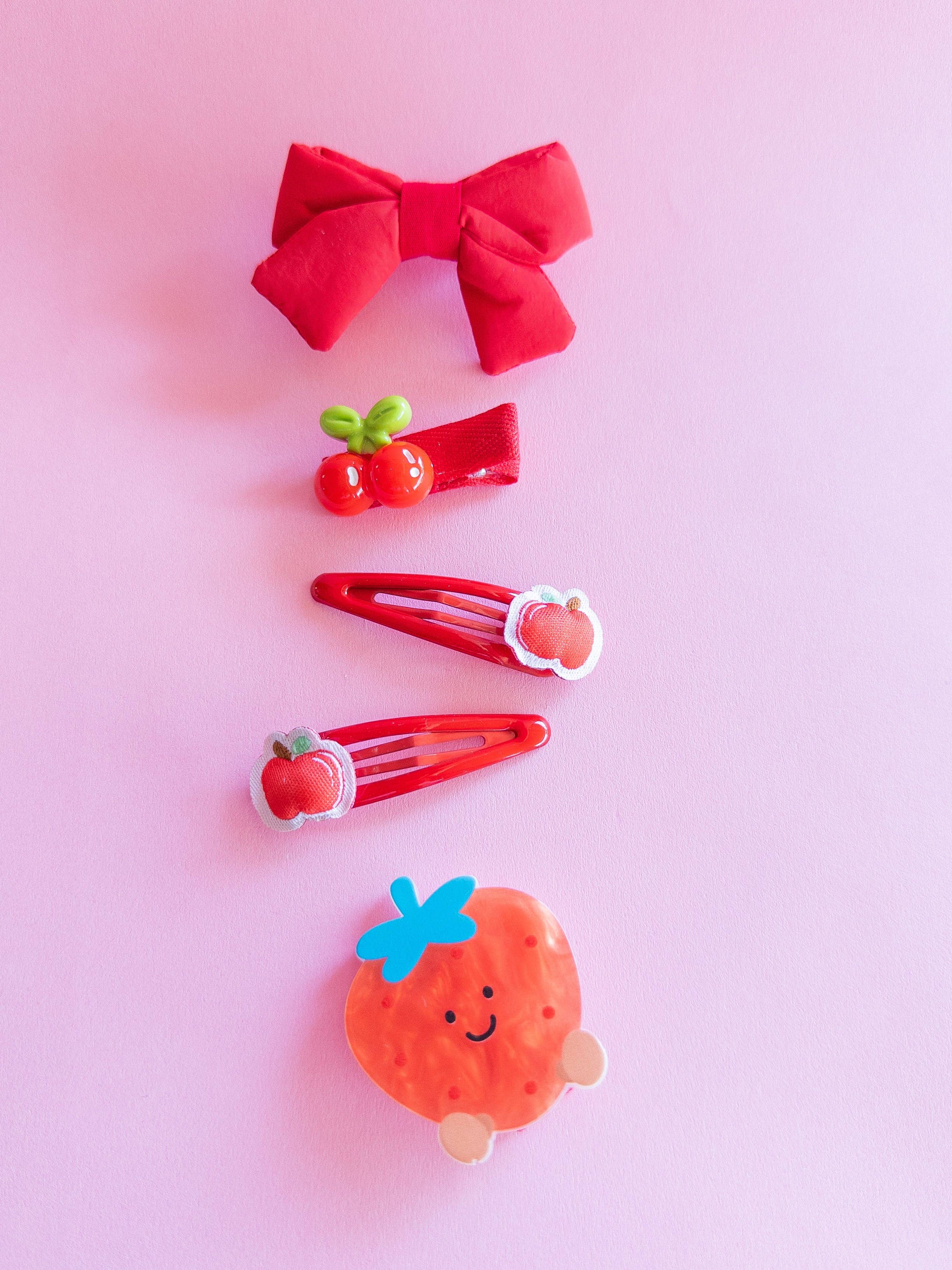 Eggy Cakes - Strawberry Puffy Bow Set