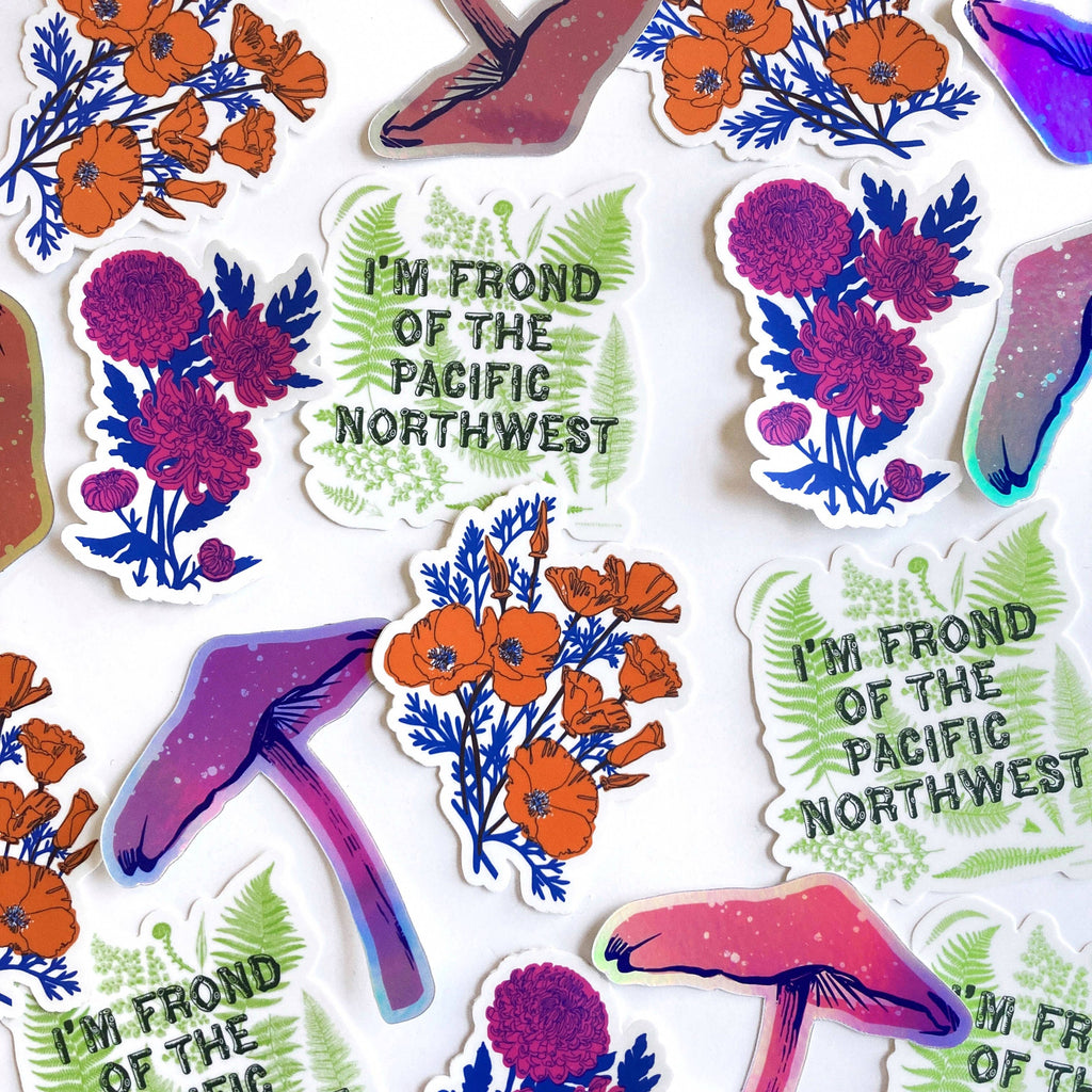 Pier Six Press - California Poppy Vinyl Sticker