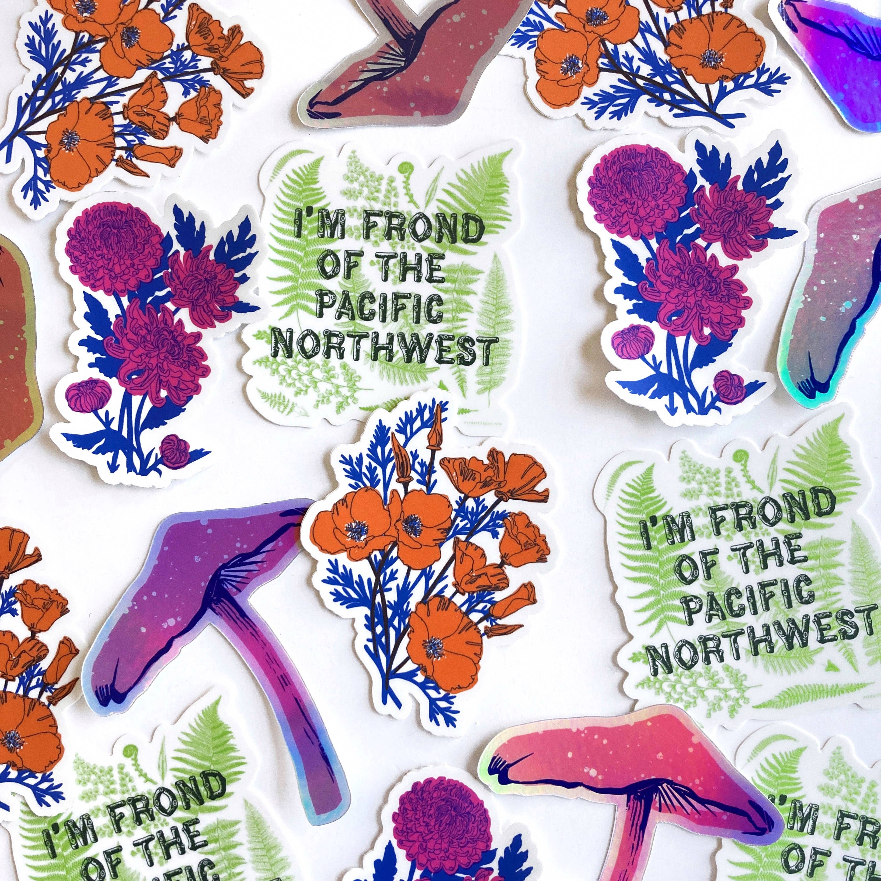 Pier Six Press - California Poppy Vinyl Sticker