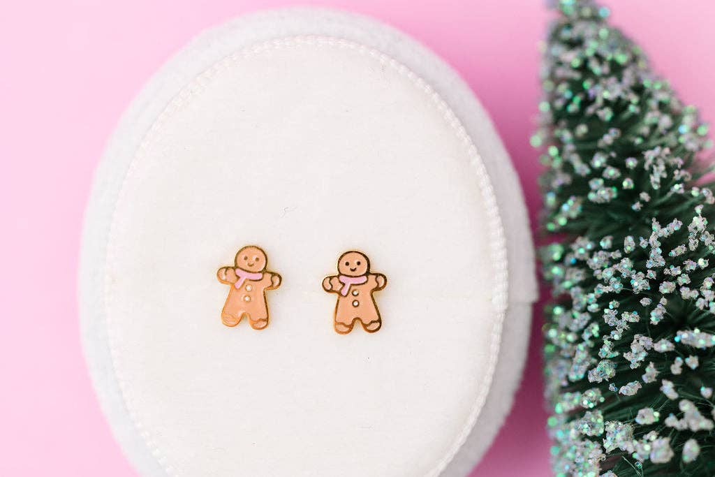 Desert Peach - Gingerbread Stud Earrings (Final Sale)