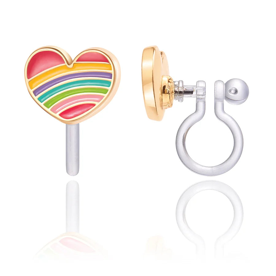 Girl Nation Earrings - Rainbow Heart