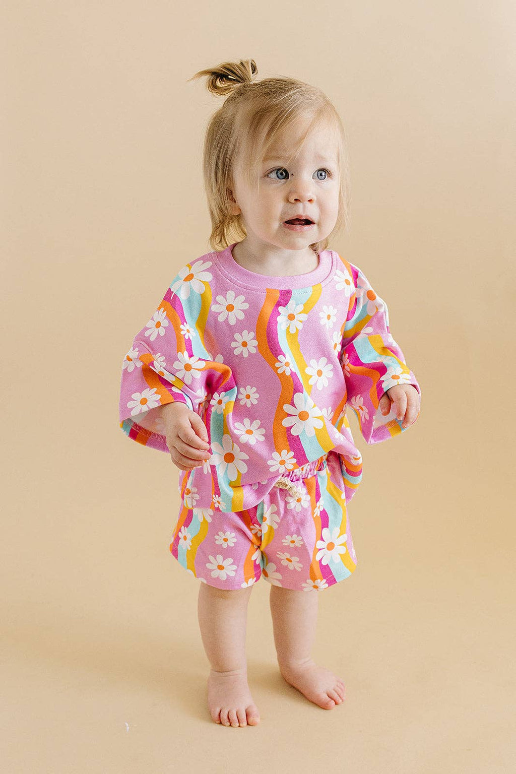 Lucky Panda Kids Shorts Set - Groovy Daisy