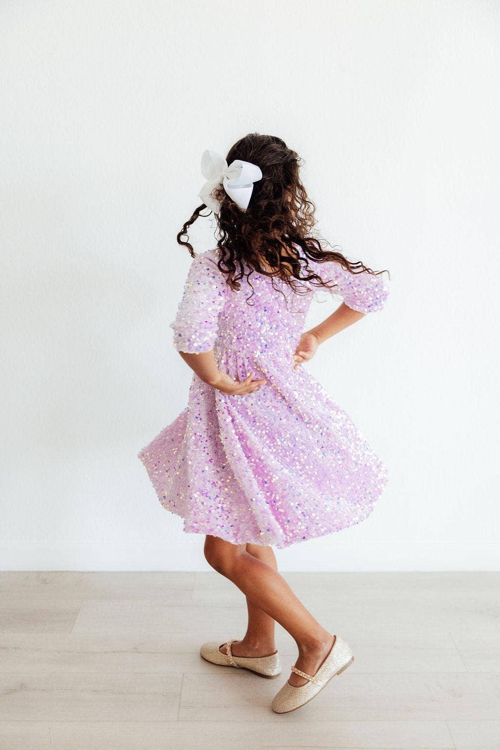 Mila & Rose - Lilac Velvet Sequin Dress