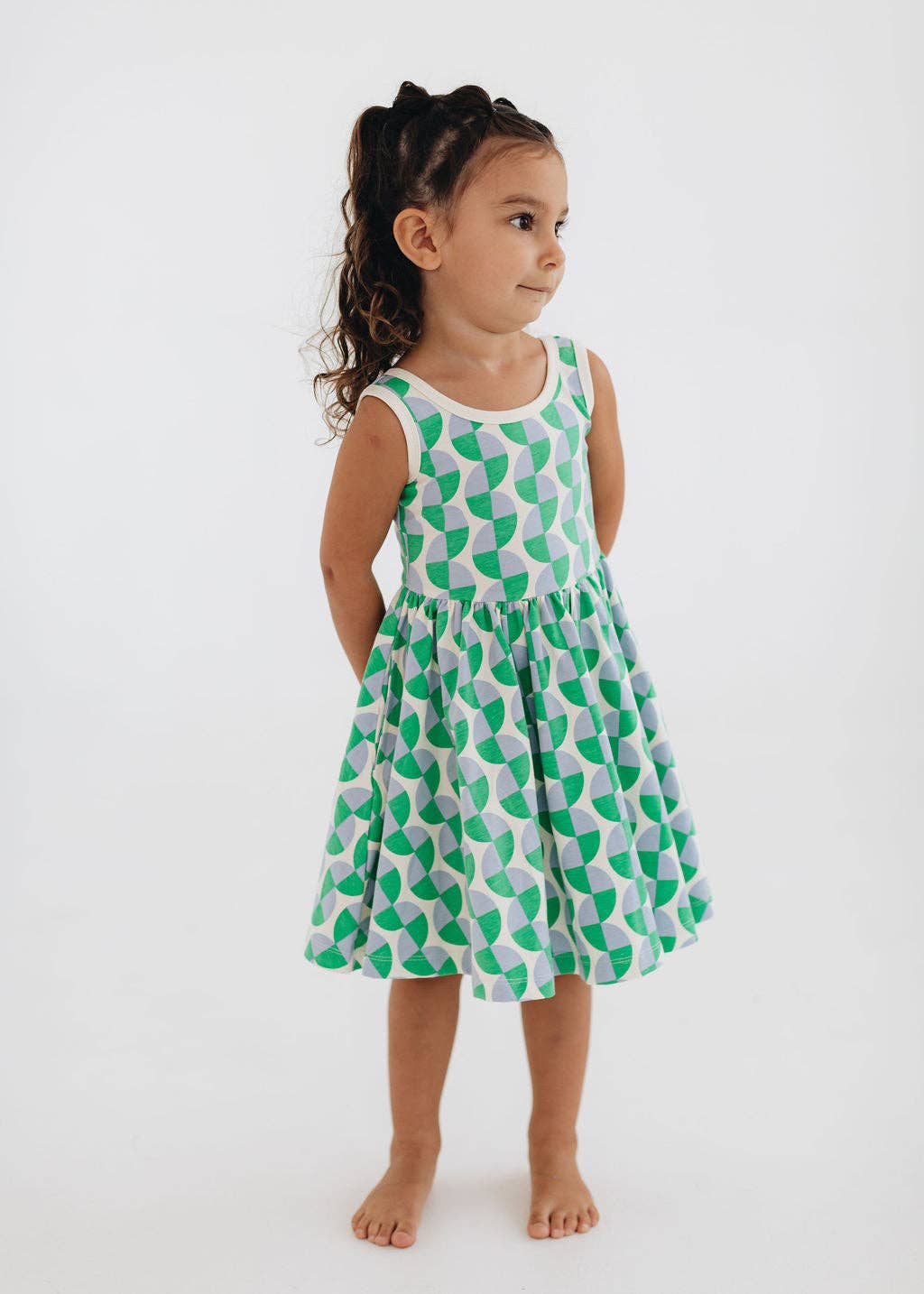 Good Apples Kids Sleeveless Twirl Dress - Retro Twirl