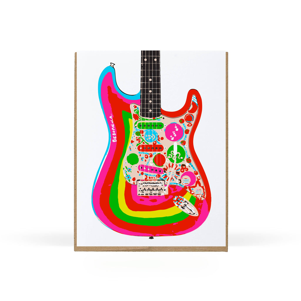 Sweet Bippy Press - Famous Guitar Series — Harrison Greeting Card