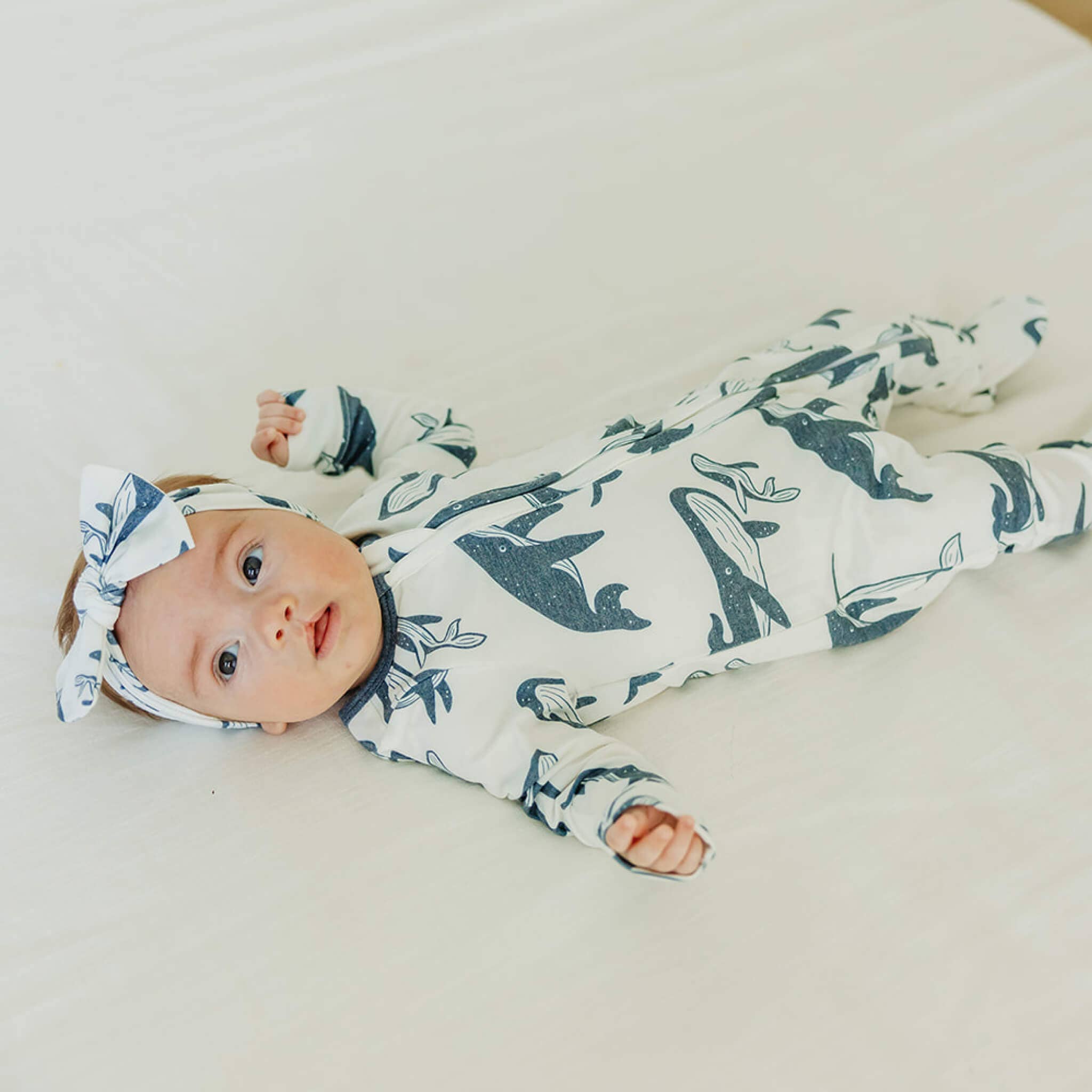 Copper Pearl Zip-Up Footie Pajama - Cove