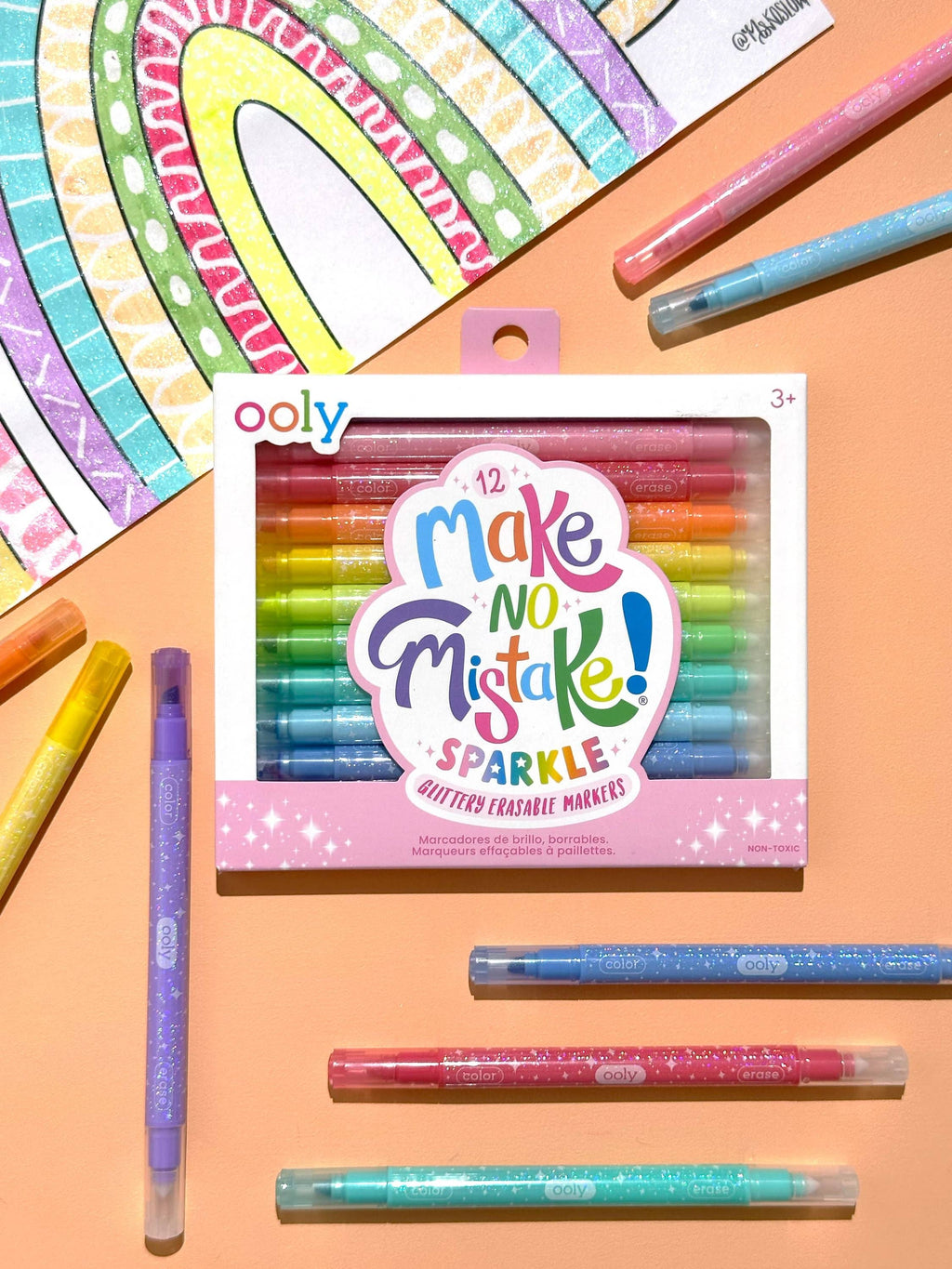 OOLY - Make no Mistake!: Glittery Erasable Markers
