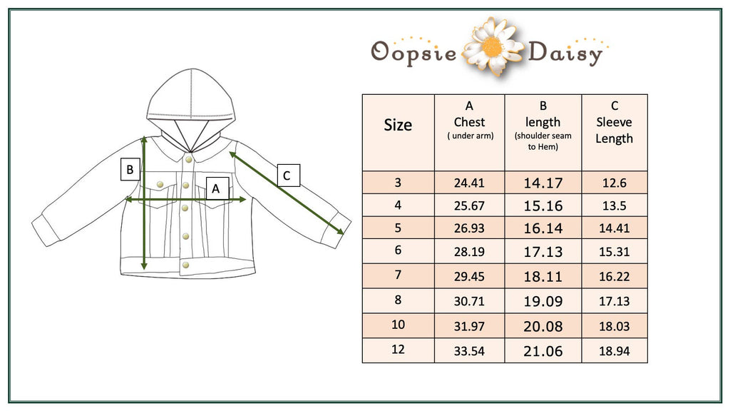 Oopsie Daisy - Hooded Denim Jacket - Pink