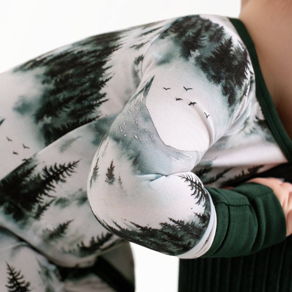 Jammie Session Bamboo Romper - Mountain Mist