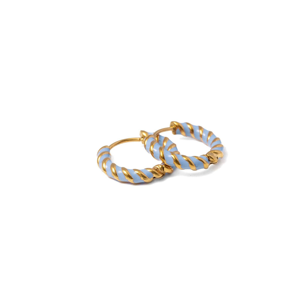 Pip Pop Post - Braided Hoop Earrings - Gold