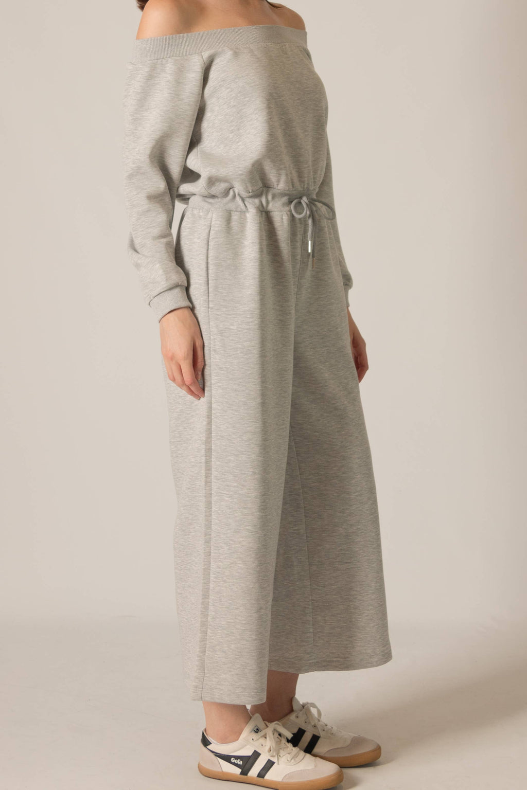 P. CILL Women's "Butter Modal" Ribbed Jumpsuit - Grey (Final Sale)