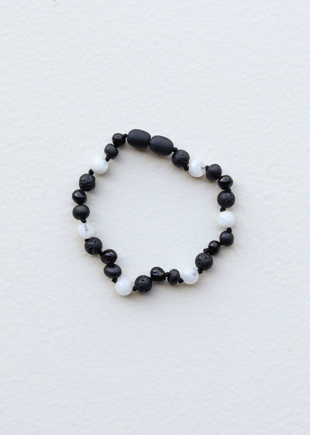 CanyonLeaf - Raw Black Baltic Amber + Moonstone || Anklet or Bracelet
