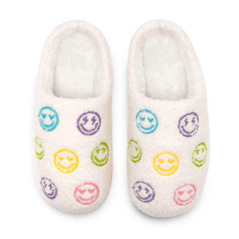 Living Royal Slippers - Colorful Happy Faces