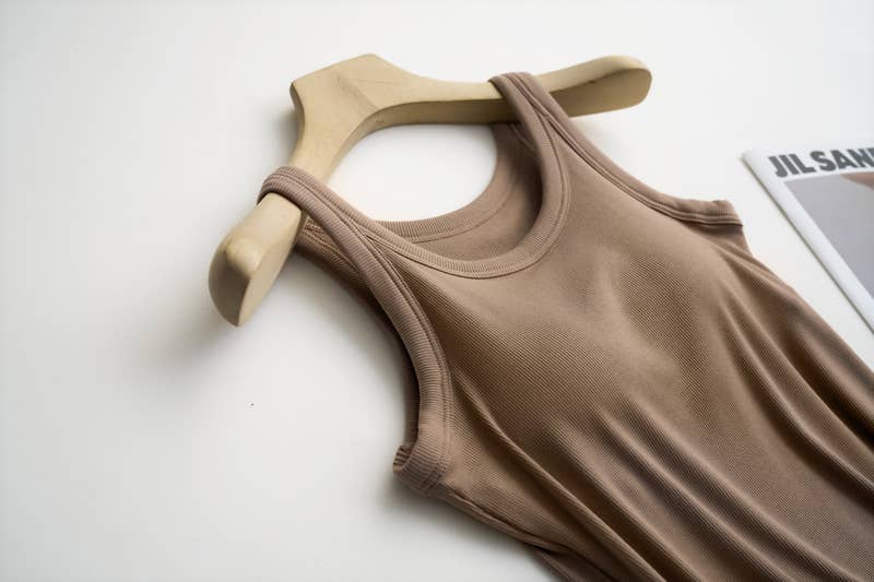 Women's Ribbed Tank w/ Built In Bra