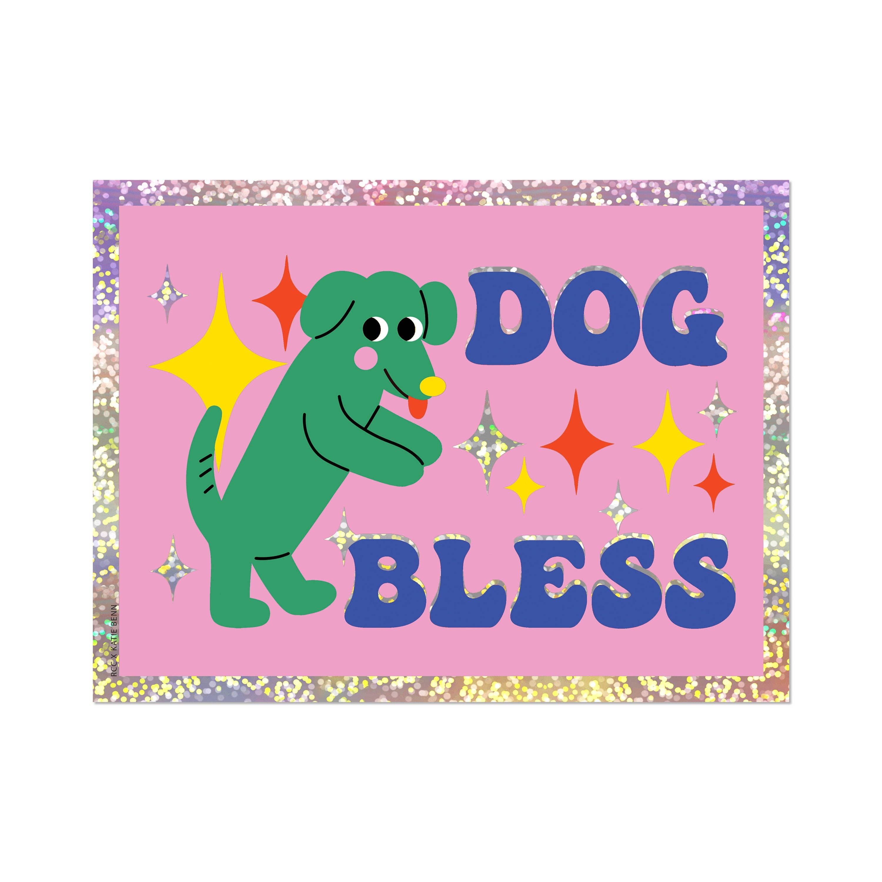 Red Cap Cards - Dog Bless Sticker