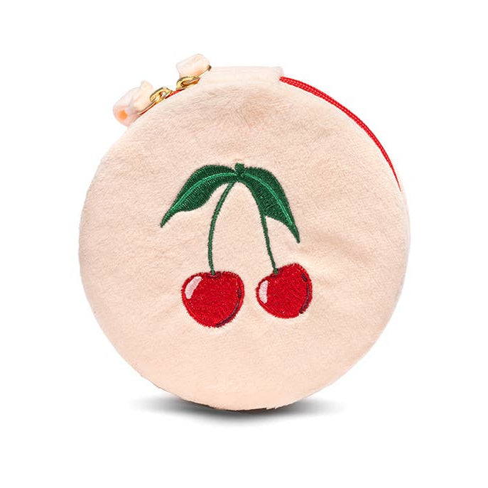 Living Royal Velvet Jewelry Zip Case - Cherries