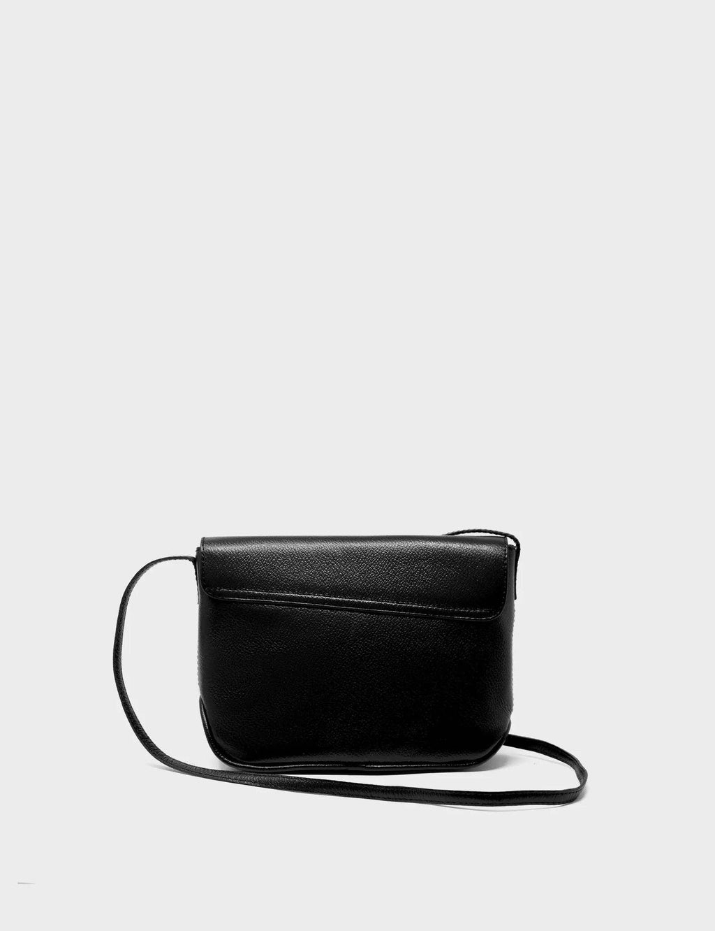 Min & Mon - Bruno Mini Crossbody Black Leather Bag - All Over Eyes