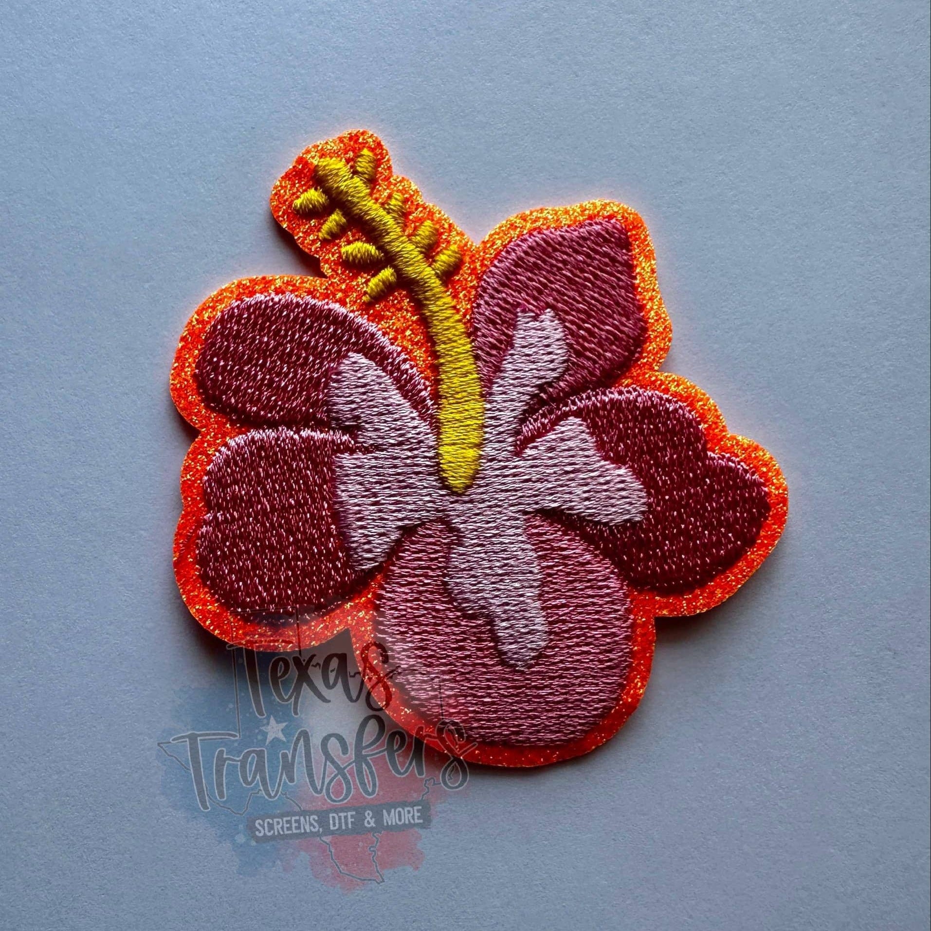 Texas Transfers Patch - Hibiscus Neon