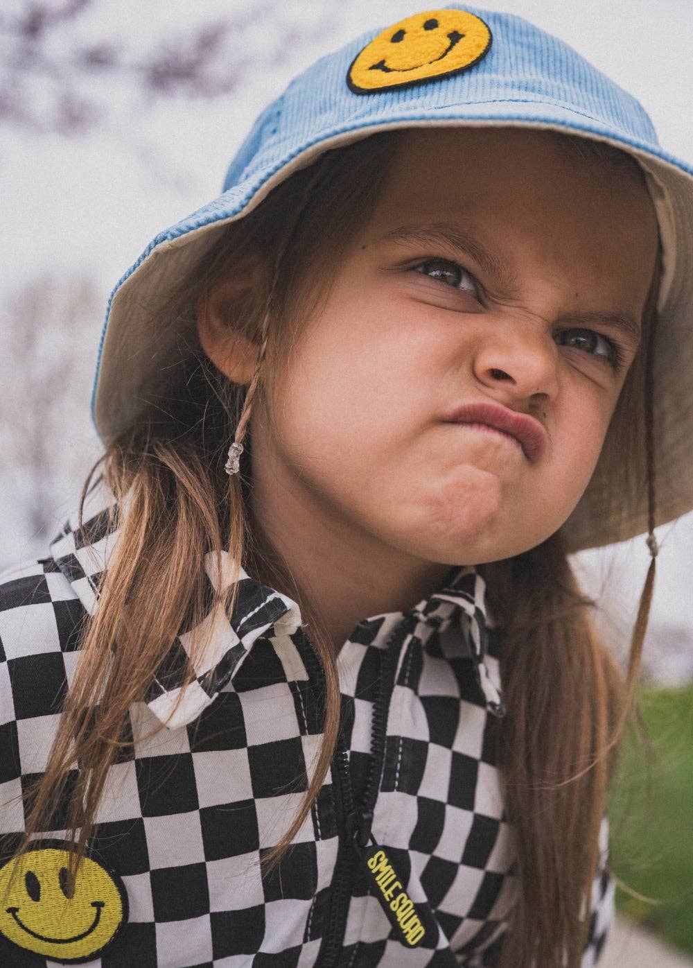 Little Trouble - Smiley Bucket Hat - Blue
