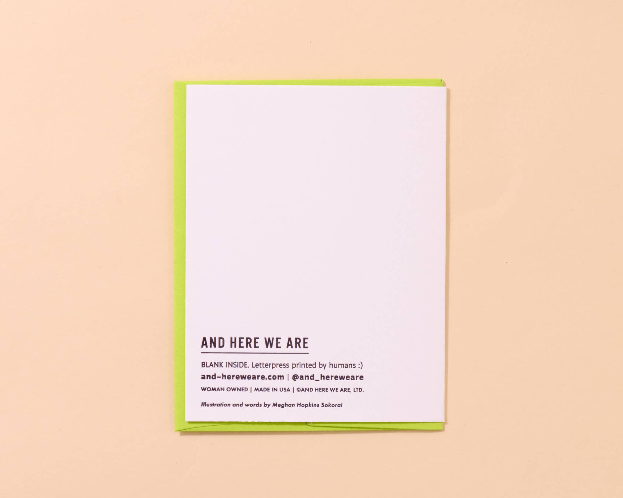 And Here We Are Greeting Card - Sloth