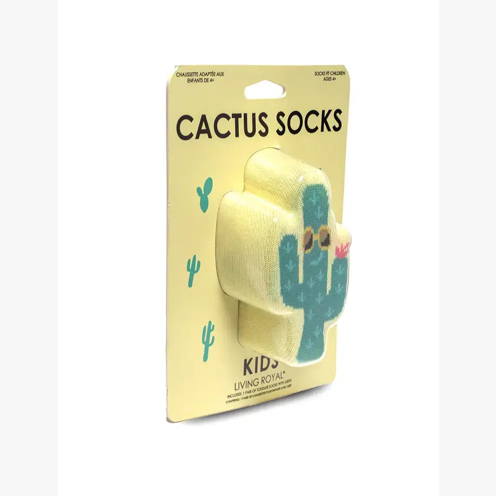 Living Royal  Packaged Crew Socks - Cool Cactus