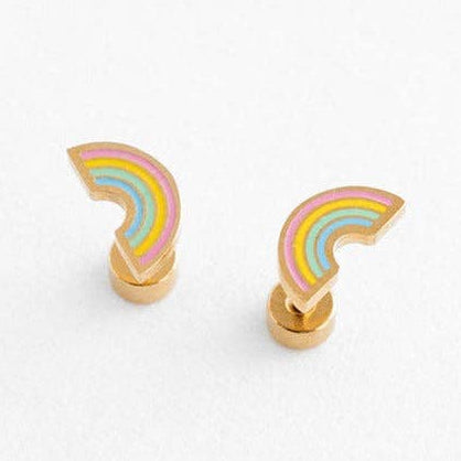 Pip Pop Post - Pastel Rainbow Stud Earrings