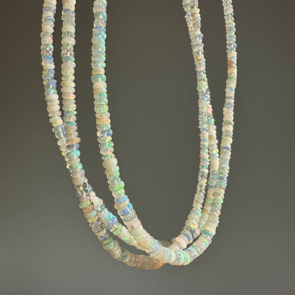 Anokhi Green Handmade Gemstone Necklace - Summer White Opal