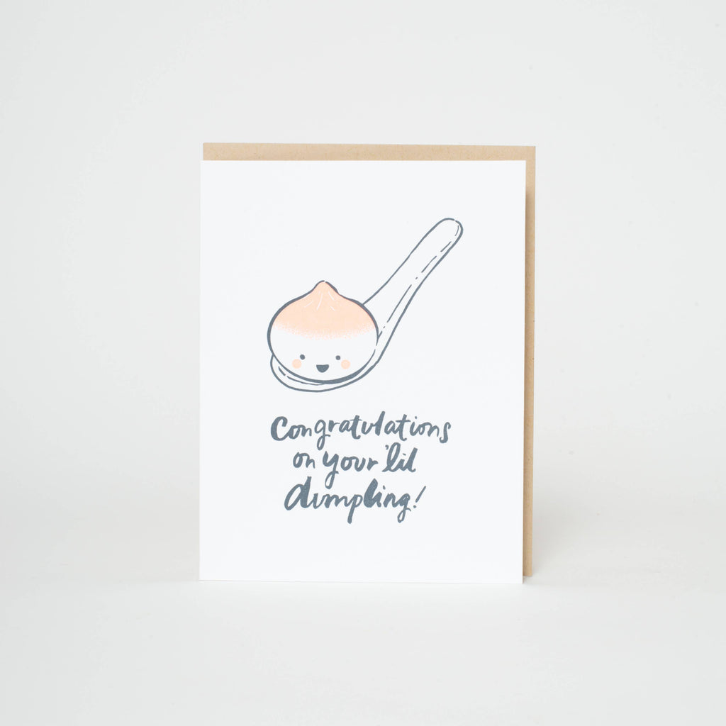 Egg Press Greeting Card - Lil Dumpling New Baby