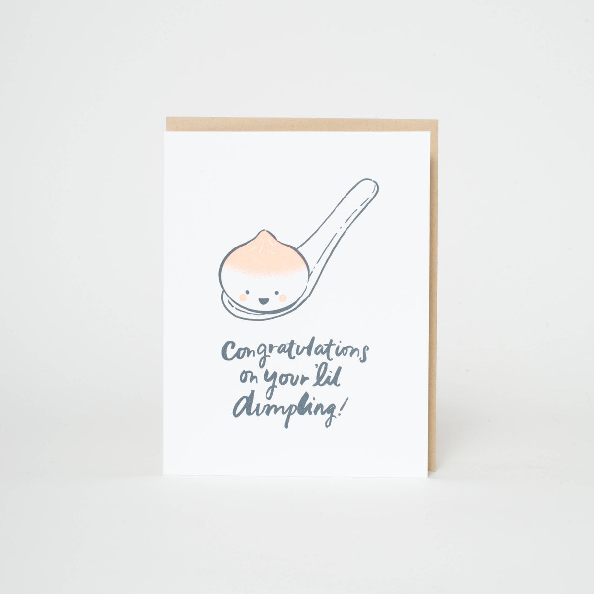 Egg Press Greeting Card - Lil Dumpling New Baby