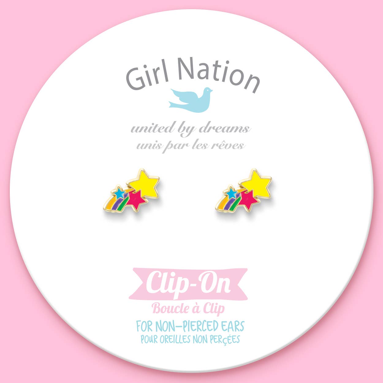 Girl Nation CLIP ON Earrings - Shooting Stars