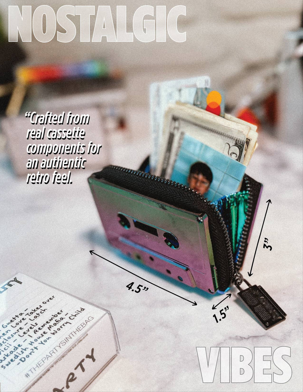 Fydelity - Retro Cassette Wallet (Black)