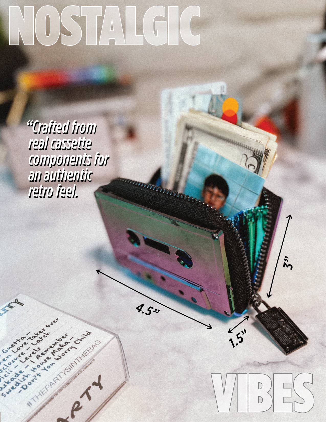 Fydelity - Retro Cassette Wallet (Black)