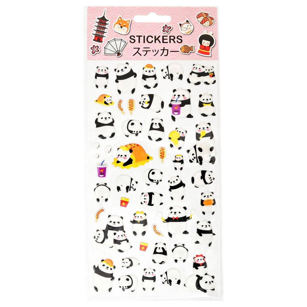 Urban Tokyo Puffy Stickers - Playful Panda