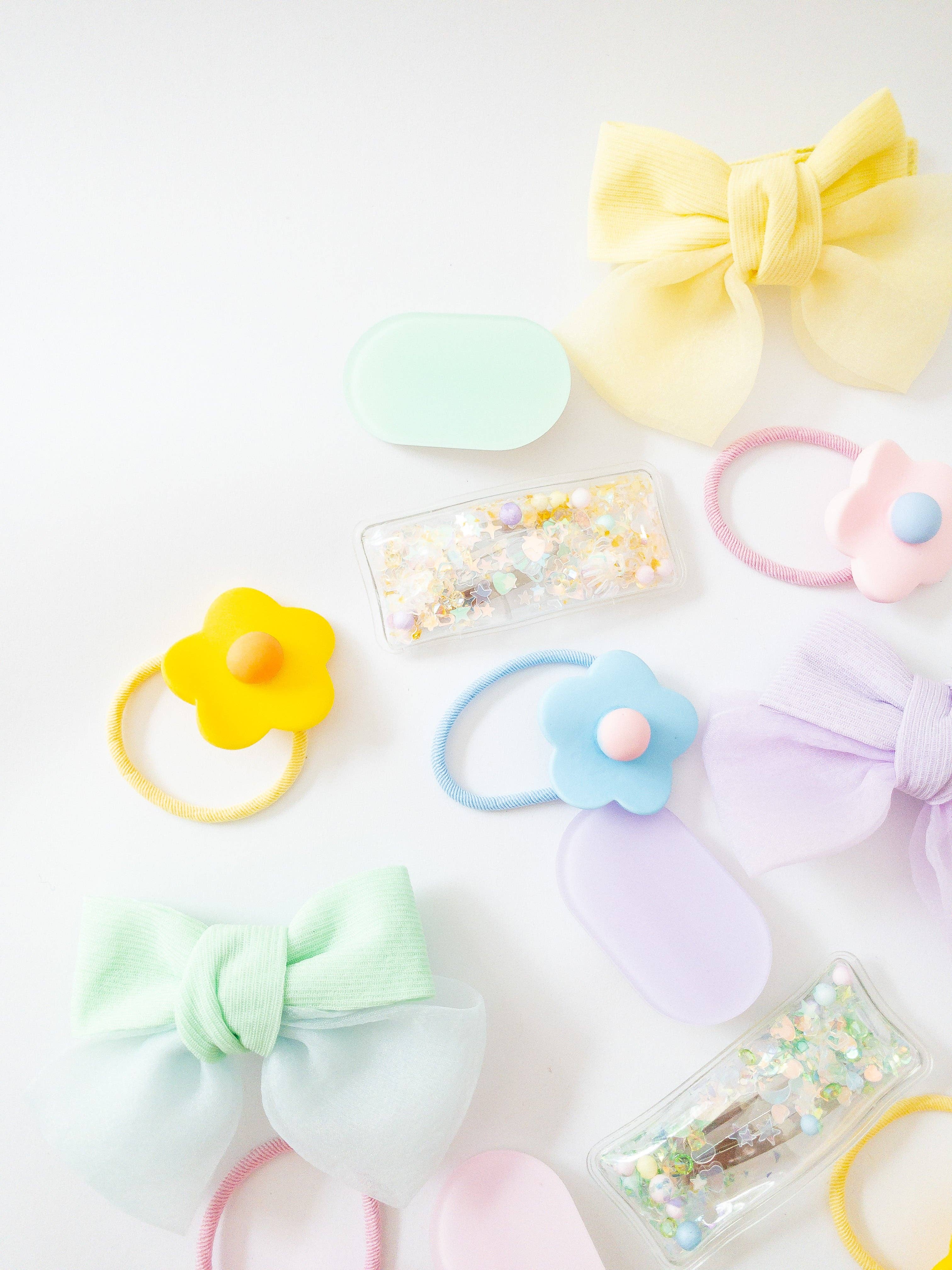 Eggy Cakes - Shay Bow and Confetti 5 Piece Hair Clip Set